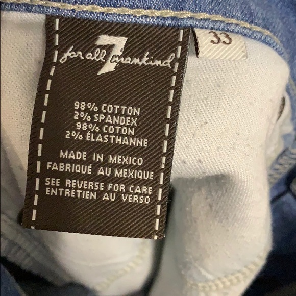 7 for all Mankind Standard Button Fly Jeans 33 - Picture 6 of 7